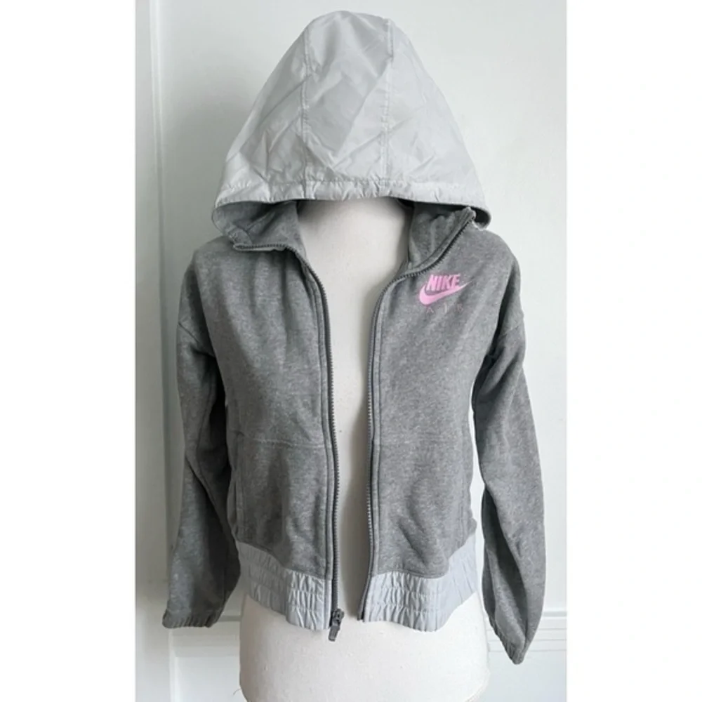 Nike • Grey Pink Girls Zip Up Hoodie